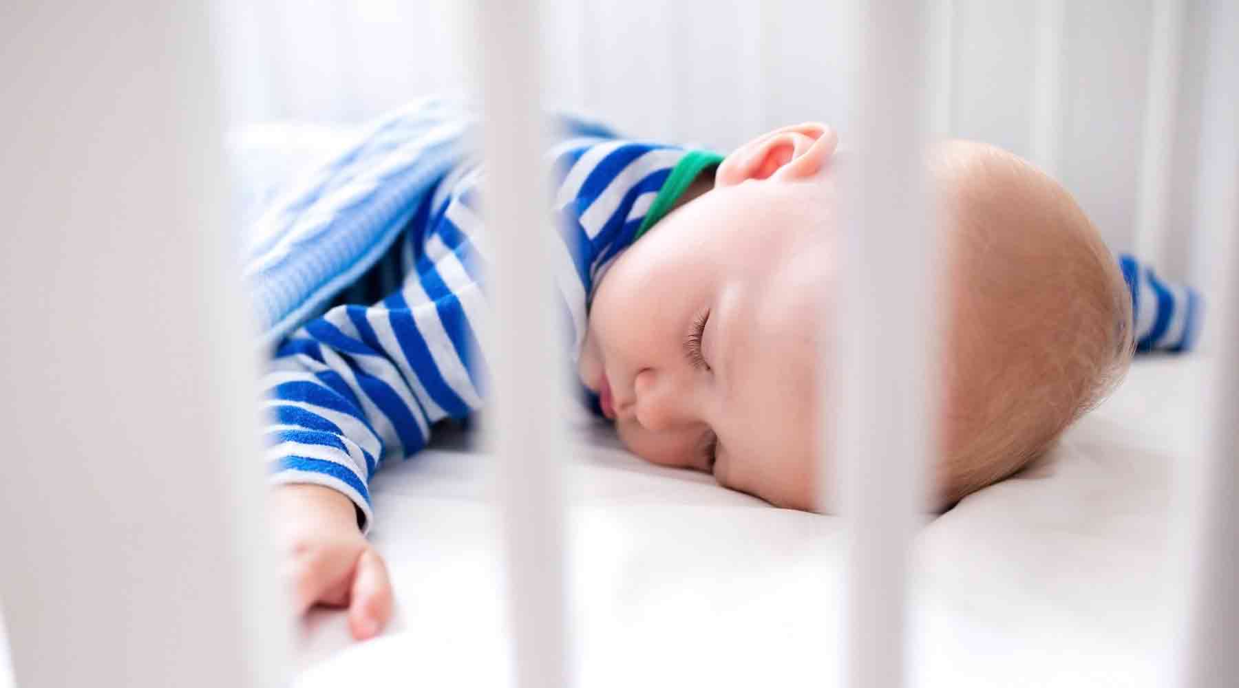 Child sleeping on the stomach