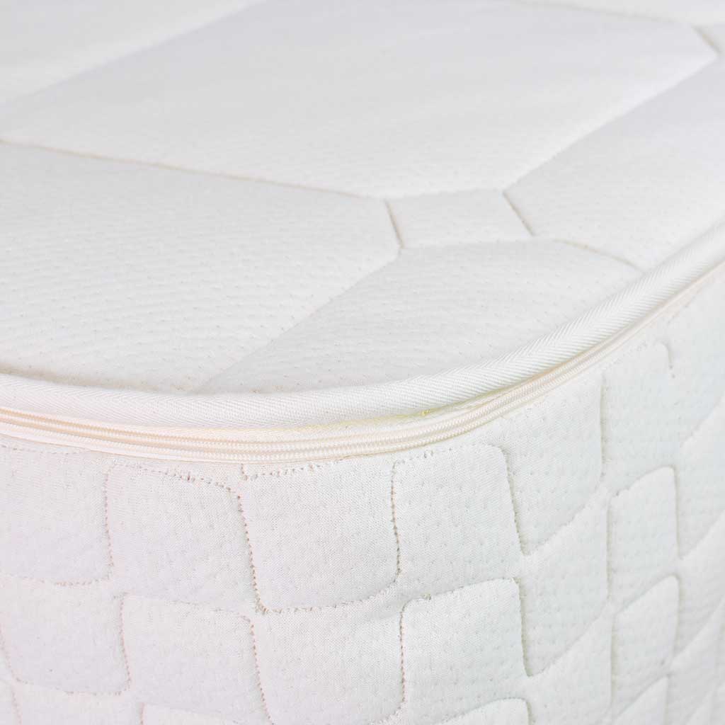 Corner picture of latex mattress with Eco Wool Quilting