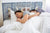 Couple side sleeping in hybrid mattress