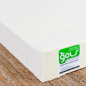 GOLS organic mattress on a carpeted floor