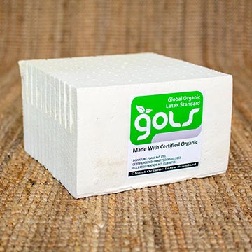 GOLS Organic Dunlop Latex - 6" Solid Core Firm 85 Density