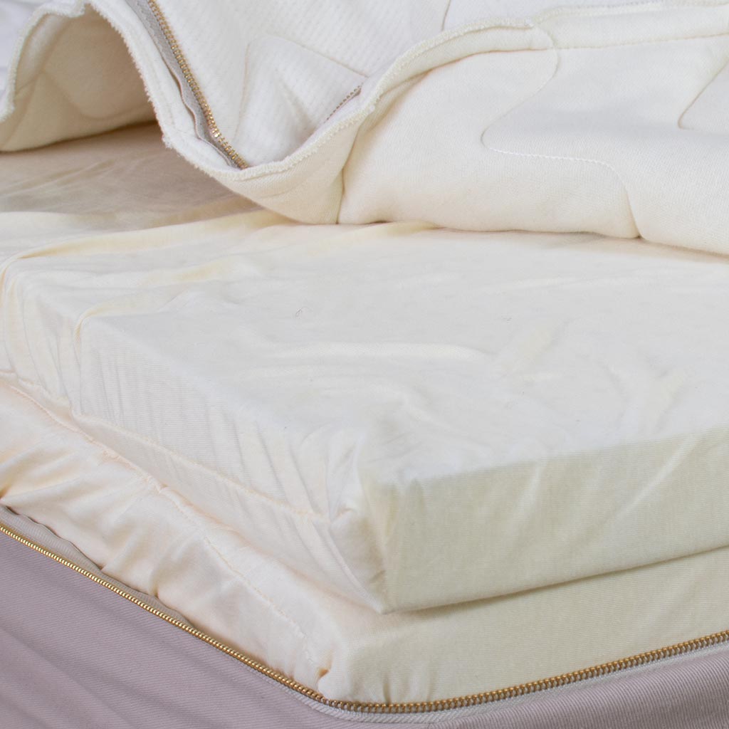 Modular Organic Latex Mattress Open to See Layers