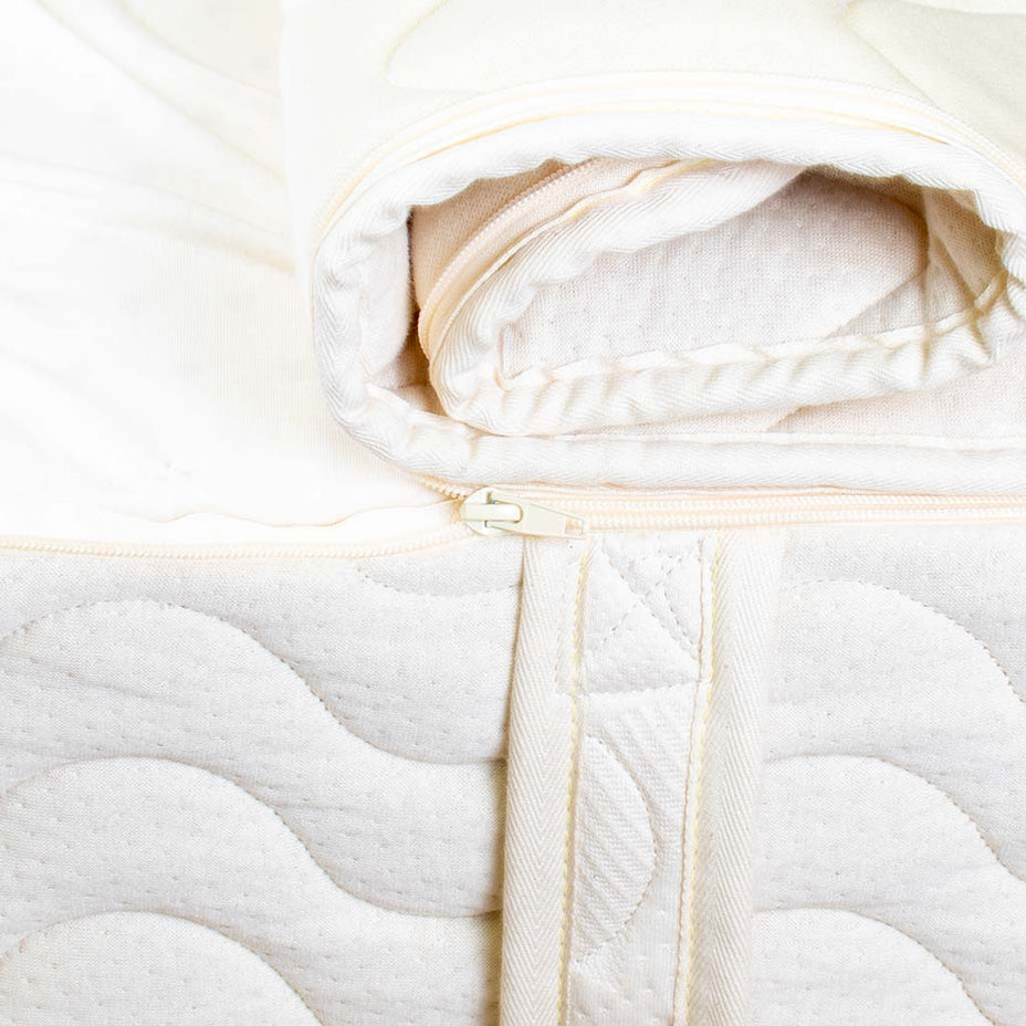 Top-Zipper Cotton and Wool Mattress Cover