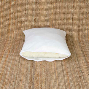 GOTS Organic Wool Pillow - Open to show knops